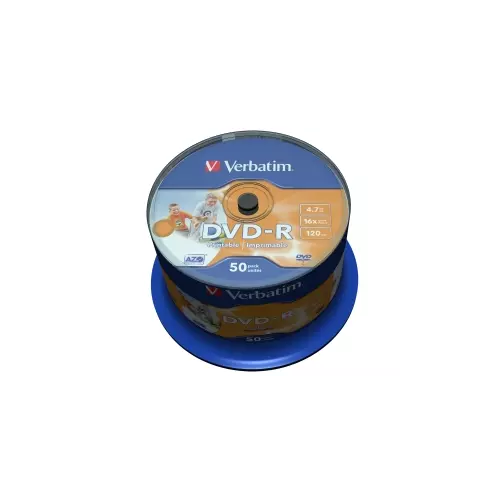 obrázek produktu VERBATIM DVD-R(50-Pack)Cake/Print/16x/4.7GB/NoID