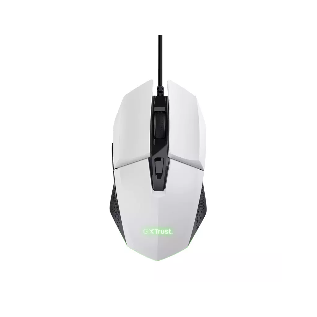 Obrázek produktu TRUST GXT 109 FELOX/Herní/Optická/Pro praváky/6 400 DPI/Drátová USB/Bílá
