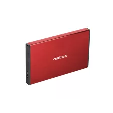 obrázek produktu Externí box pro HDD 2,5" USB 3.0 Natec Rhino Go, červený, hliníkové tělo