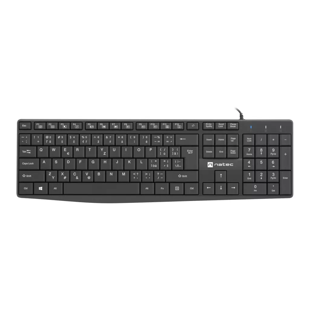 Obrázek produktu Natec klávesnice Nautilus 2/Drátová USB/CZ-SK layout/Černá