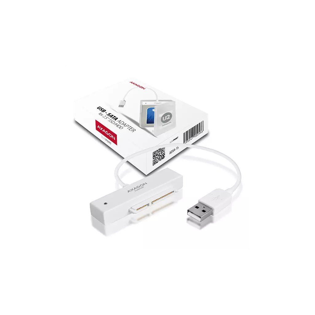 Obrázek produktu AXAGON ADSA-1S, USB2.0 - SATA HDD/SSD adaptér vč. 2.5