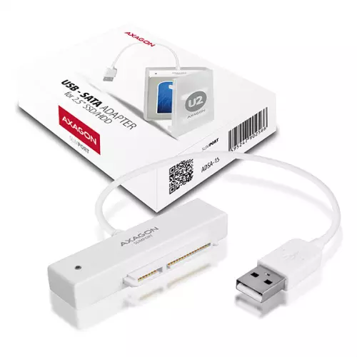 obrázek produktu AXAGON ADSA-1S, USB2.0 - SATA HDD/SSD adaptér vč. 2.5" pouzdra