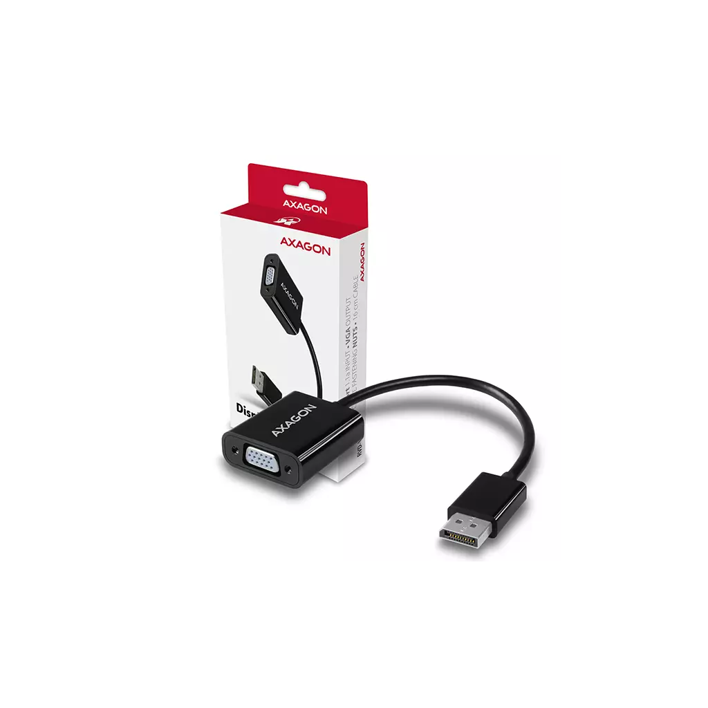 Obrázek produktu AXAGON RVD-VGN, DisplayPort -> VGA redukce / adaptér, FullHD, 1920*1200