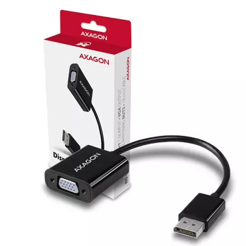obrázek produktu AXAGON RVD-VGN, DisplayPort -> VGA redukce / adaptér, FullHD, 1920*1200