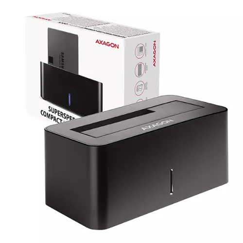 obrázek produktu AXAGON ADSA-SN, USB 3.2 Gen1 - SATA 6G, 2.5"/3.5" HDD/SSD dokovací stanice