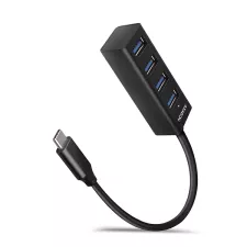 obrázek produktu AXAGON HUE-M1C, 4x USB 3.2 Gen 1 MINI hub, kovový, kabel USB-C 20cm