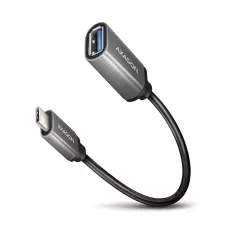 obrázek produktu AXAGON RUCM-AFAC, kabelová redukce USB-C (M) <-> USB-A (F), 20cm, USB 3.2 Gen 1, 3A, ALU