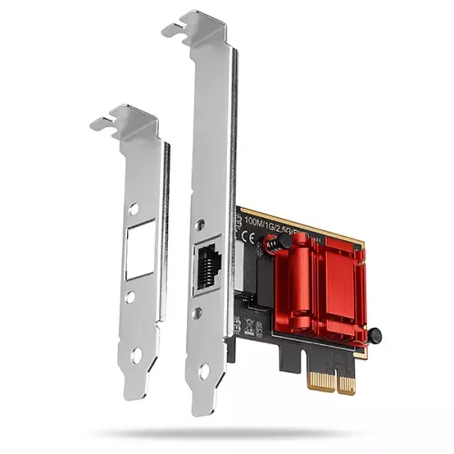 obrázek produktu AXAGON PCEE-G25, PCIe síťová karta - 1x 2.5 Gigabit Ethernet port (RJ-45), Realtek, PXE, vč. LP