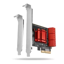 obrázek produktu AXAGON PCES-SA6, PCIe řadič - 6x interní SATA 6G port, ASM1166, SP & LP