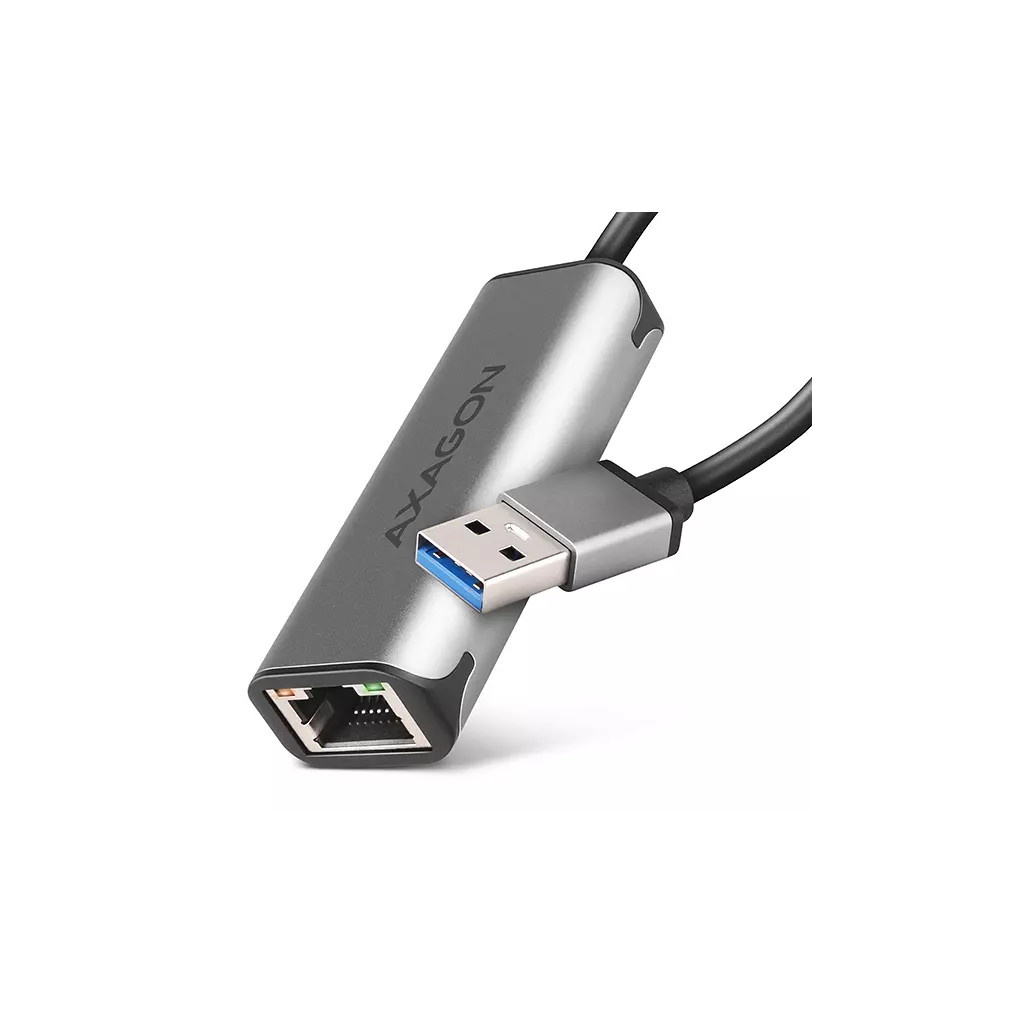 Obrázek produktu AXAGON ADE-25R USB-A 3.2 Gen 1 - 2.5 Gigabit Ethernet síťová karta, Realtek 8156, auto install, šedá