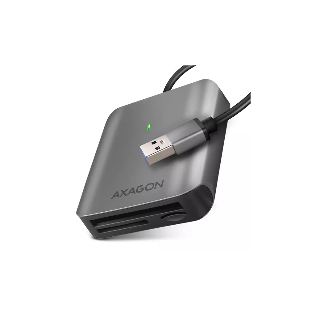 Obrázek produktu AXAGON CRE-S3, USB-A 3.2 Gen 1 - SUPERSPEED čtečka karet, 3-slot & lun SD/microSD/CF, podpora UHS-II