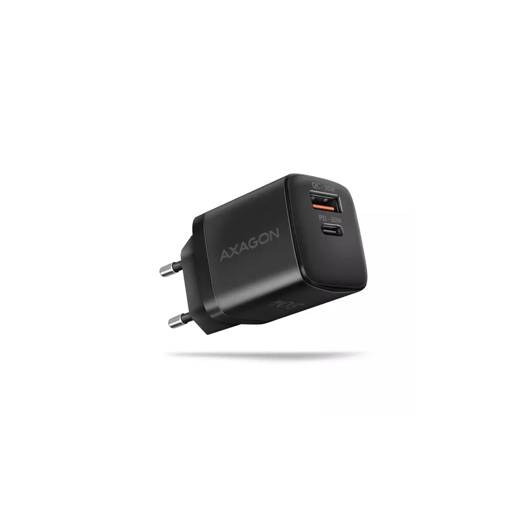 Obrázek produktu AXAGON ACU-PQ30, Sil nabíječka do sítě 30W, 2x port (USB-A + USB-C), PD3.0/PPS/QC4+/SFC/AFC/Apple
