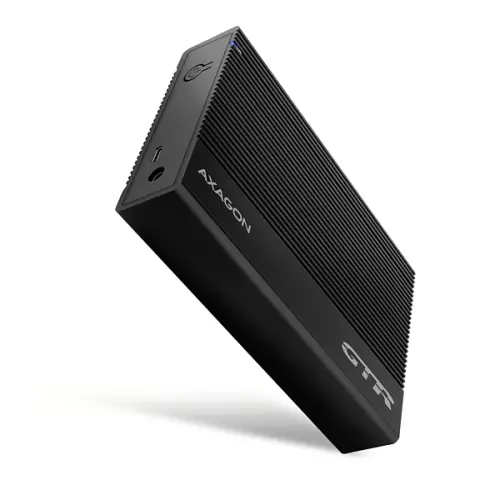 obrázek produktu AXAGON EE35-GTR, USB-C 5Gbps - SATA 6G 3.5" RIBBED box, černý