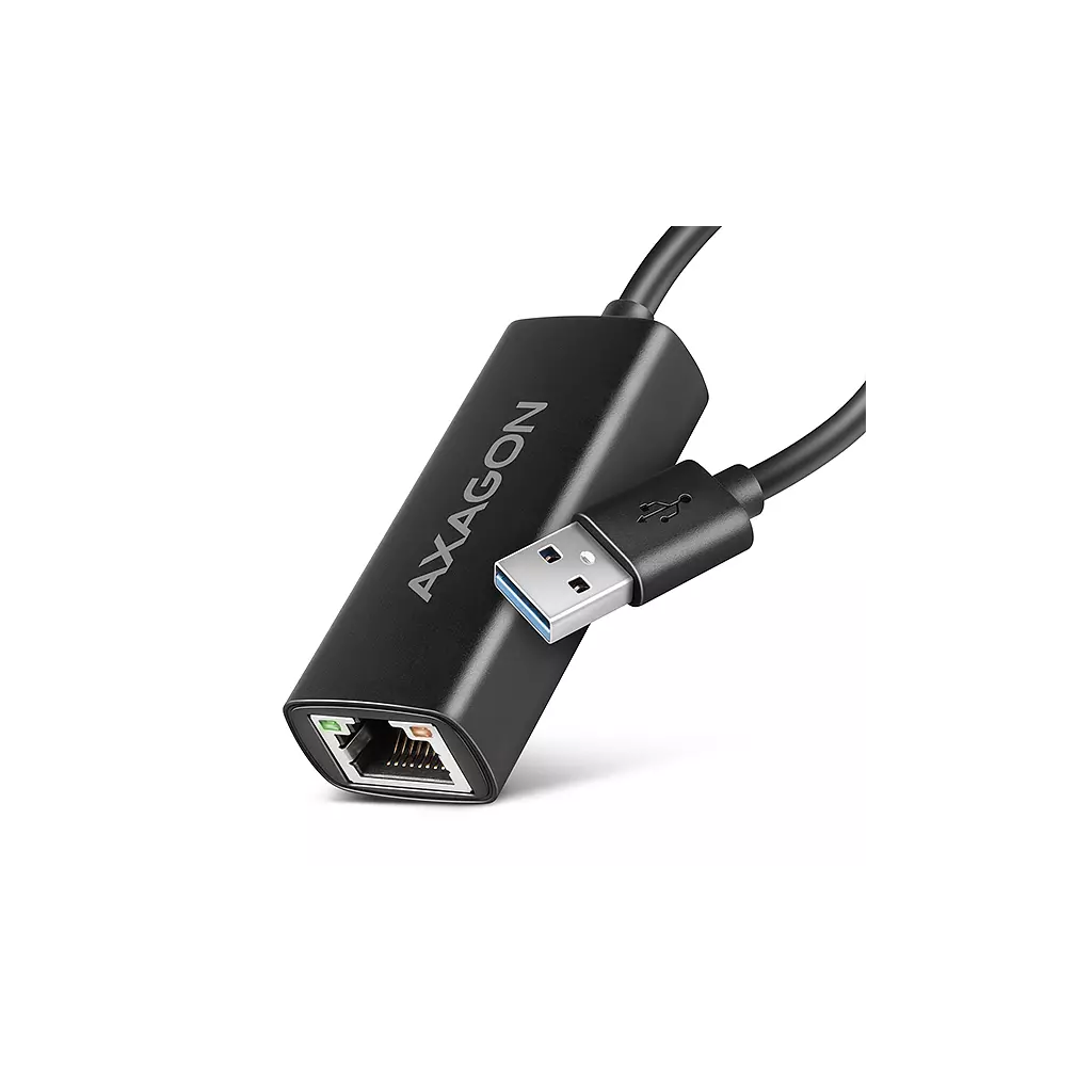 Obrázek produktu AXAGON ADE-AR, USB-A 3.2 Gen 1 - Gigabit Ethernet síťová karta, Realtek 8153, auto instal