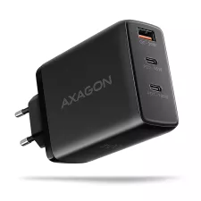 obrázek produktu AXAGON ACU-DPQ100, GaN nabíječka do sítě 100W, 3x port (USB-A + dual USB-C), PD3.0/PPS/QC4+/Apple
