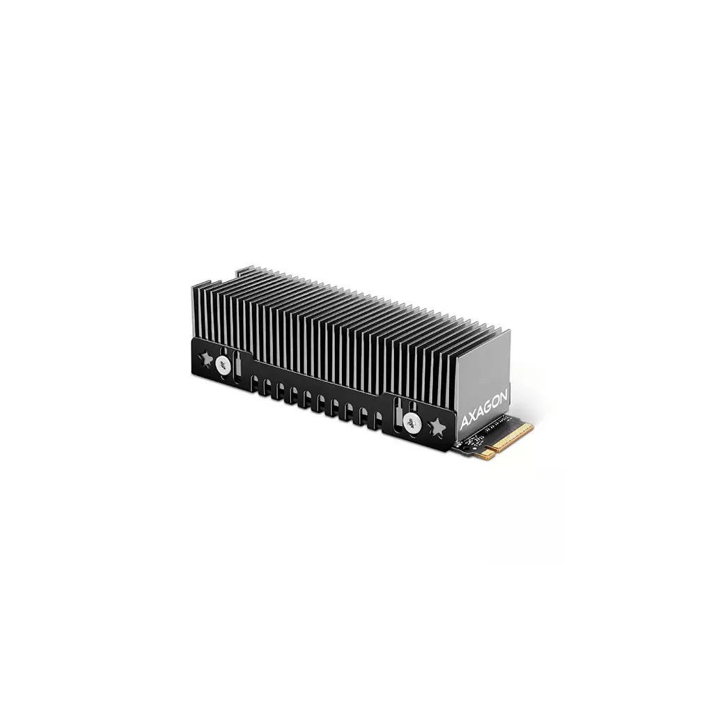 Obrázek produktu AXAGON CLR-M2XT, hliníkový pasivní chladič pro jedno i oboustranný M.2 SSD disk, výška 24 mm