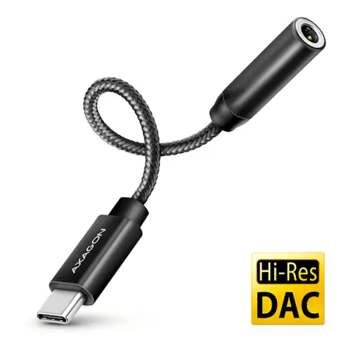 obrázek produktu AXAGON ADA-HC, USB-C na 3.5mm jack - Hi-Res DAC audio adaptér, 384kHz/32bit, stereo