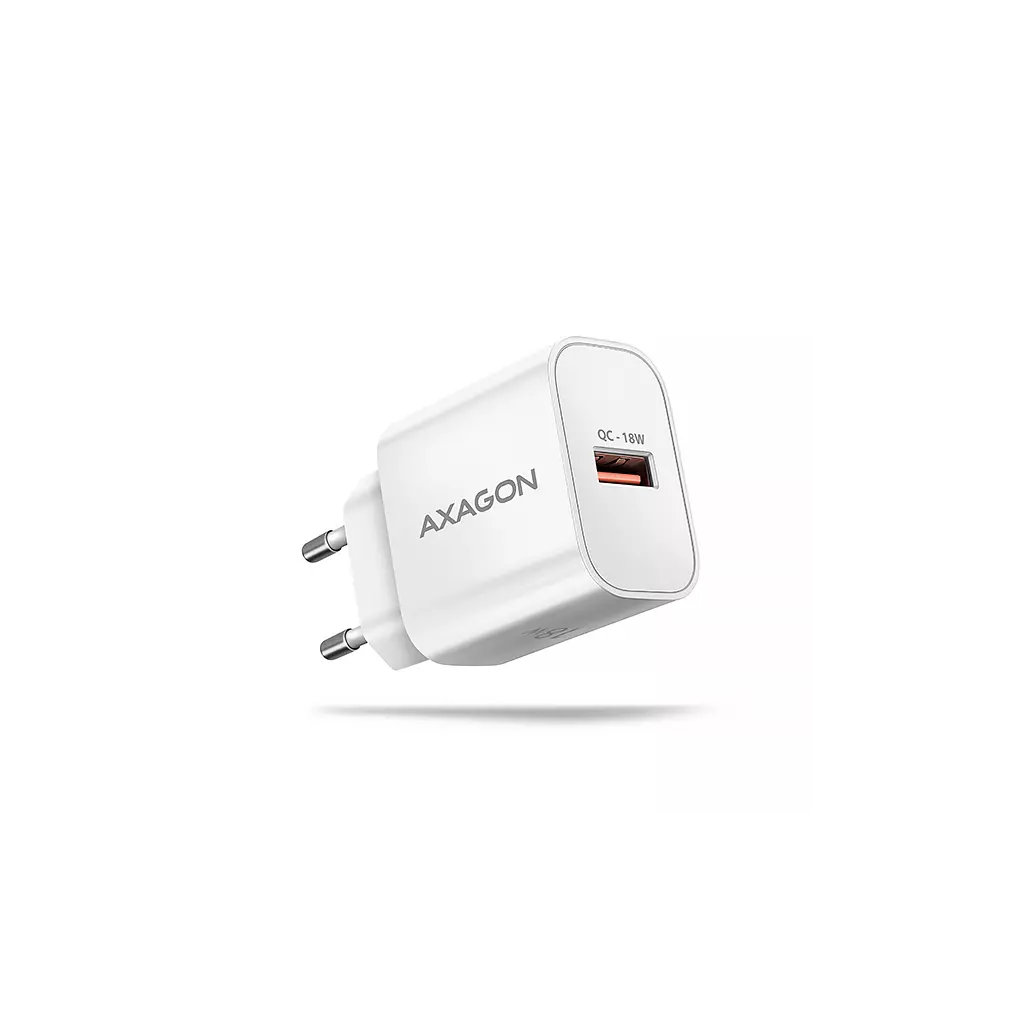 Obrázek produktu AXAGON ACU-QC18W, nabíječka do sítě 18W, 1x port USB-A, QC3.0/AFC/Apple, bílá