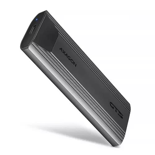 obrázek produktu AXAGON EEM2-GTS2, USB-C 10Gbps - M.2 NVMe & SATA SSD kovový THIN box, bezšroubkový