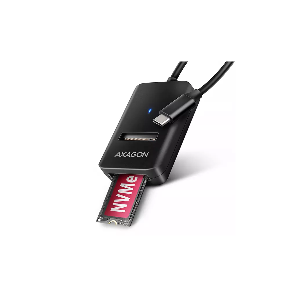 Obrázek produktu AXAGON ADM2-CM USB-C 10Gbps - M.2 NVMe & SATA SSD adaptér, kabel USB-C 10cm