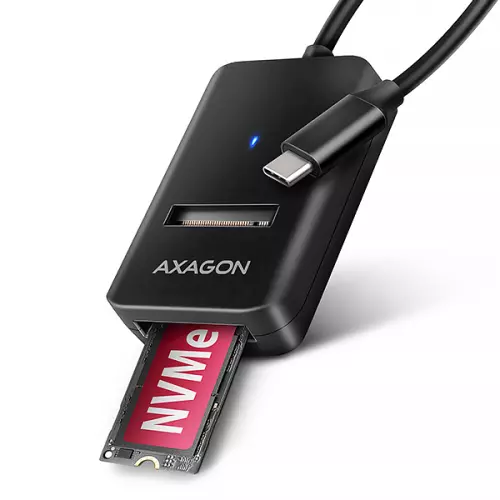 obrázek produktu AXAGON ADM2-CM USB-C 10Gbps - M.2 NVMe & SATA SSD adaptér, kabel USB-C 10cm