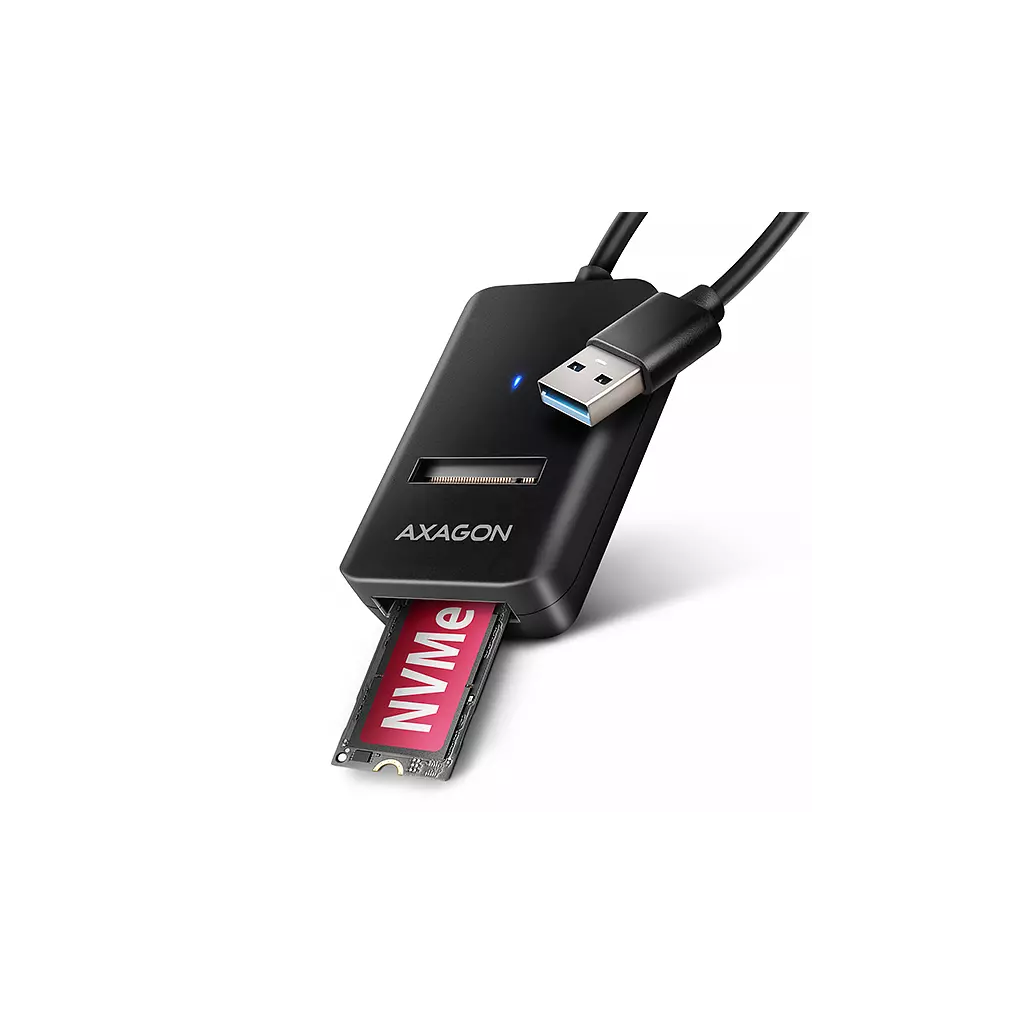 Obrázek produktu AXAGON ADM2-AM USB-A 10Gbps - M.2 NVMe & SATA SSD adaptér, kabel USB-A 10cm