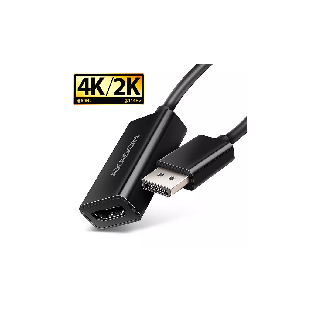 Obrázek produktu AXAGON RVD-HI20N, DisplayPort -> HDMI 2.0b redukce / adaptér, 4K/60Hz