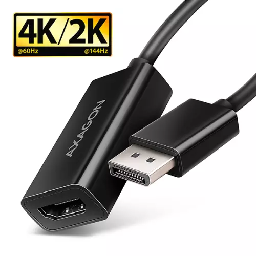obrázek produktu AXAGON RVD-HI20N, DisplayPort -> HDMI 2.0b redukce / adaptér, 4K/60Hz