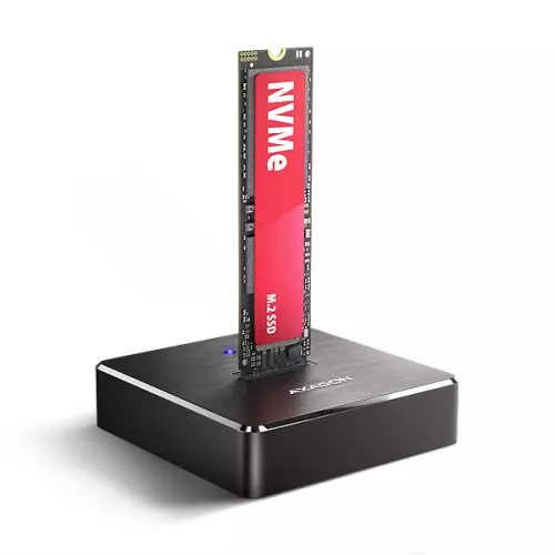 obrázek produktu AXAGON ADSA-M2C11, USB-C 10Gbps dokovací stanice pro 1× M.2 NVMe/SATA SSD