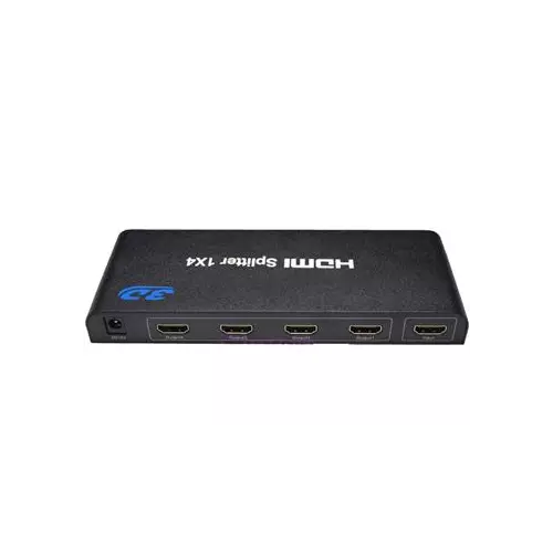 obrázek produktu PremiumCord HDMI splitter 1-4 portů kovový s napájecím adaptérem, 3D, FULL HD