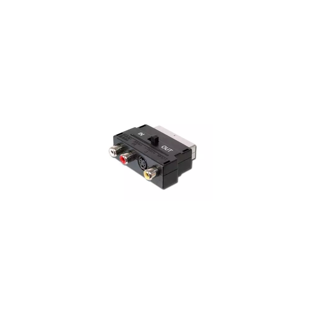 Obrázek produktu PremiumCord Adapter SCART-3x cinch + S-video s přepínačem IN/OUT