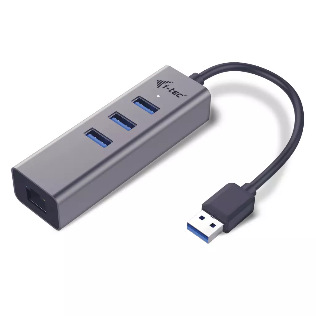 Obrázek produktu i-tec USB 3.0 Metal HUB 3 Port + Gigabit Ethernet