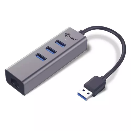 obrázek produktu i-tec USB 3.0 Metal HUB 3 Port + Gigabit Ethernet