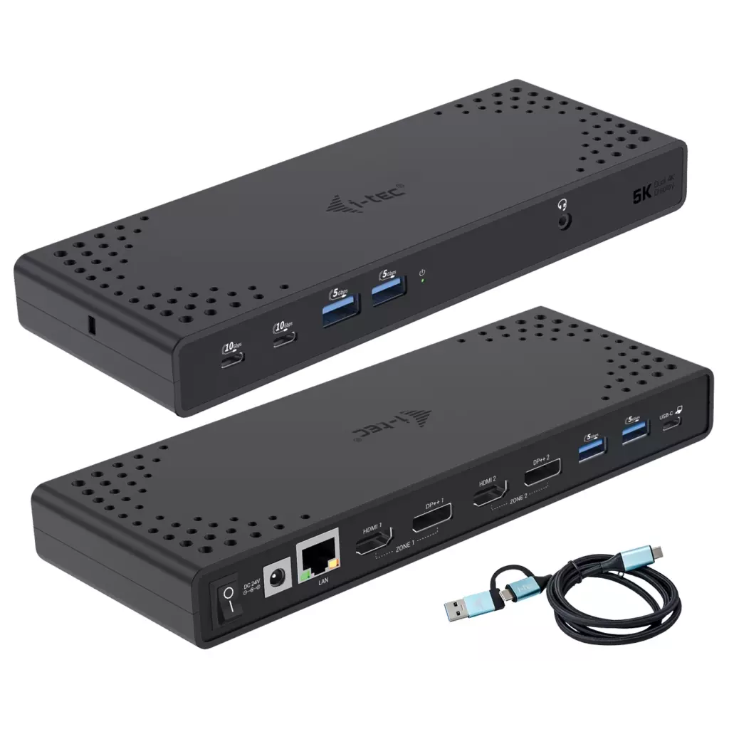 Obrázek produktu i-tec USB 3.0 / USB-C / Thunderbolt Dual Display Docking Station, PD 100W