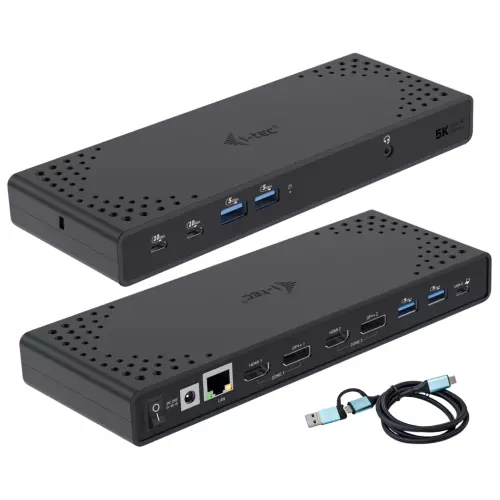 obrázek produktu i-tec USB 3.0 / USB-C / Thunderbolt Dual Display Docking Station, PD 100W