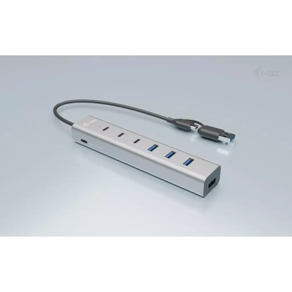 Obrázek produktu i-tec USB-C/USB-A Charging Metal HUB 7 Port (3x USB-C, 4x USB-A)