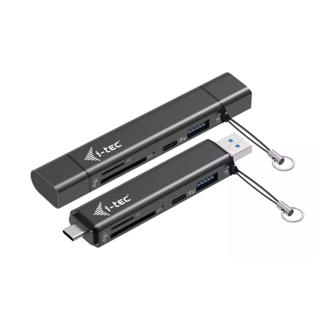 Obrázek produktu i-tec USB-C/USB-A Dongle SD/microSD card reader + 2x USB port (1x USB-A, 1x USB-C)