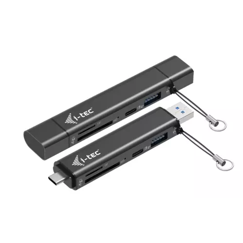 obrázek produktu i-tec USB-C/USB-A Dongle SD/microSD card reader + 2x USB port (1x USB-A, 1x USB-C)