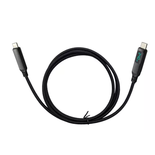 obrázek produktu i-tec Thunderbolt 4/USB4 Class Pro Cable 240W s LCD (40Gbps, 150cm)