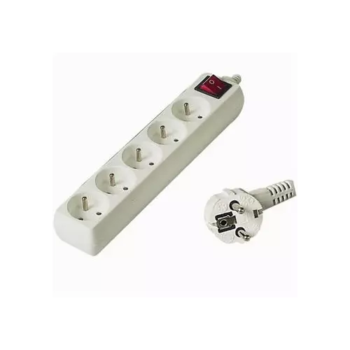 obrázek produktu Prodlužovací přívod 230V, 10m,5 zásuvek + vypínač