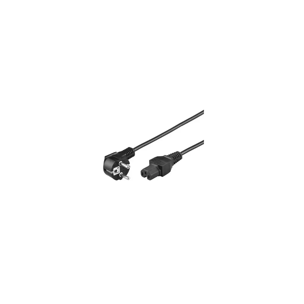 Obrázek produktu PremiumCord Kabel síťový 230V k počítači 2m IEC 320 C15 konektor s drážkou