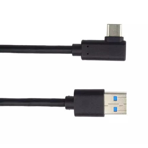 obrázek produktu PremiumCord Kabel USB typ C/M zahnutý konektor 90° - USB 3.0 A/M, 3m