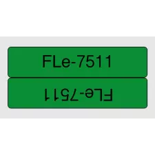 obrázek produktu FLe-7511, předřezané štítky - černá na zelené, šířka 21 mm