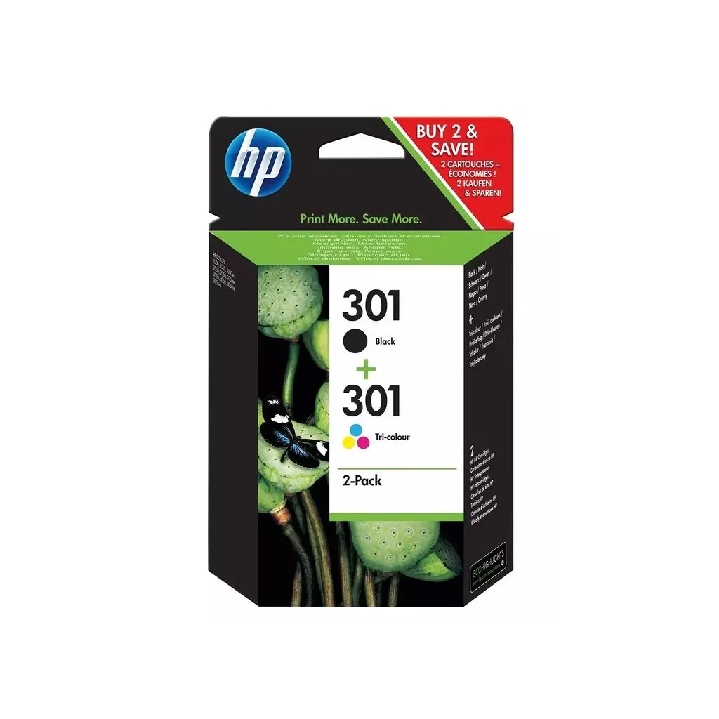 Obrázek produktu HP 301 combo pack ( černá, 3barená), N9J72AE