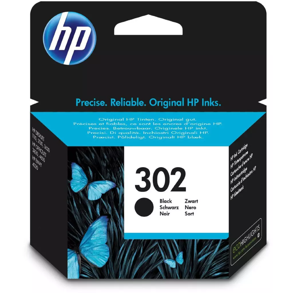 Obrázek produktu HP 302 černá kazeta, F6U66AE