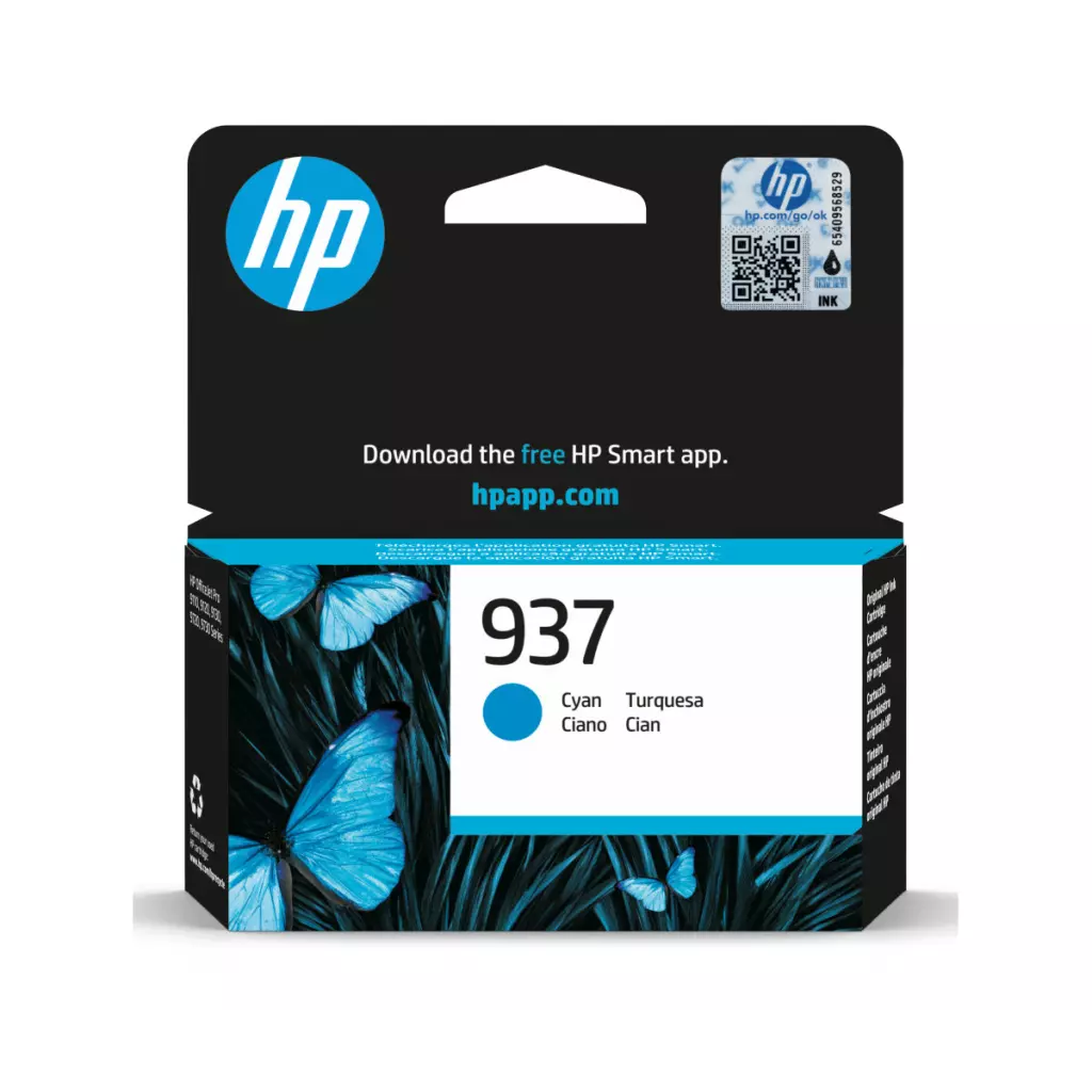 Obrázek produktu HP 937 ink. náplň azurová, 4S6W2NE