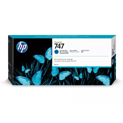 obrázek produktu HP 747 300-ml Chromatic Blue Ink Cartridge