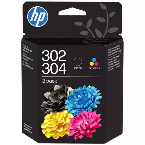 obrázek produktu HP 302/304 Tri-color/Black Ink Crtg 2-Pk