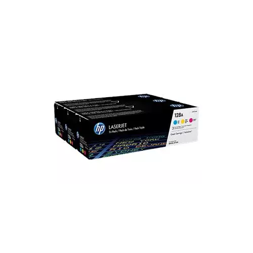 obrázek produktu HP 128A trojbalení - azurová, purpurová, žlutá