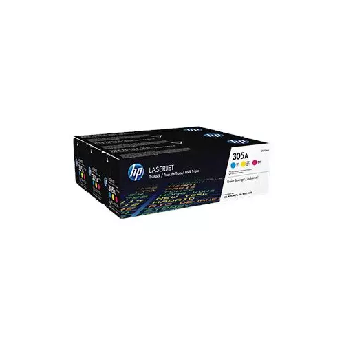obrázek produktu HP 305A trojbalení -  azurová, purpurová, žlutá